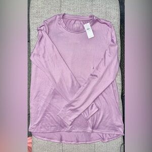 American Eagle Outfitters Lilac Crew Neck Long Sleeve Top NWT